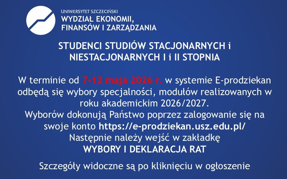 wybory modułów oraz przedmiotów